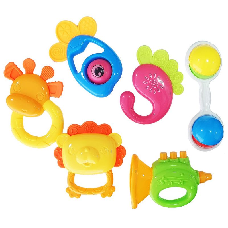 DAYOSHOP - Sonajero Estimulación Temprana Bebé Juguete Didactico X 6 Pc
