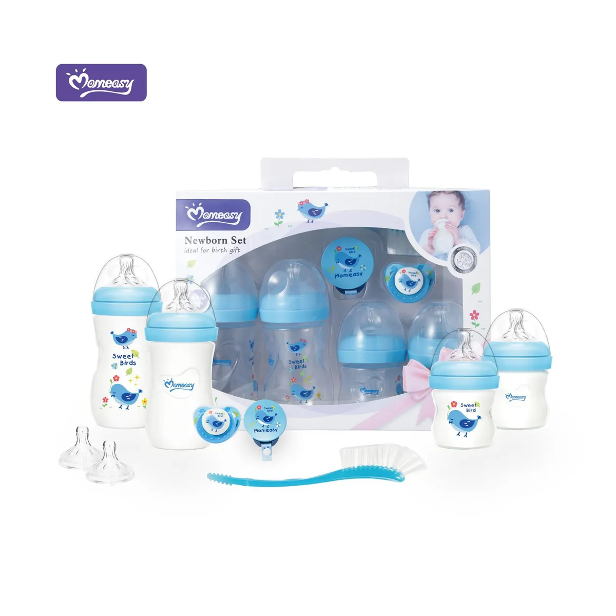 MUNDO BEBE - kit de teteros para bebe niño azul bebé