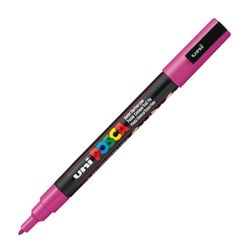 POSCA - Marcador Gráfico De Vinilo Posca Punta Pc-3m Fucsia