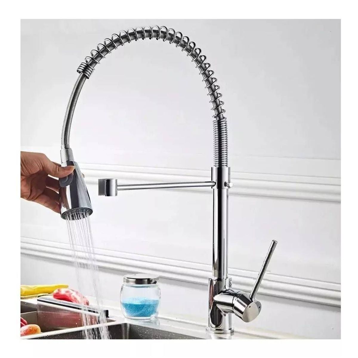 GENERICO - Grifería lavaplatos espiral  Móvil 360 control de chorro