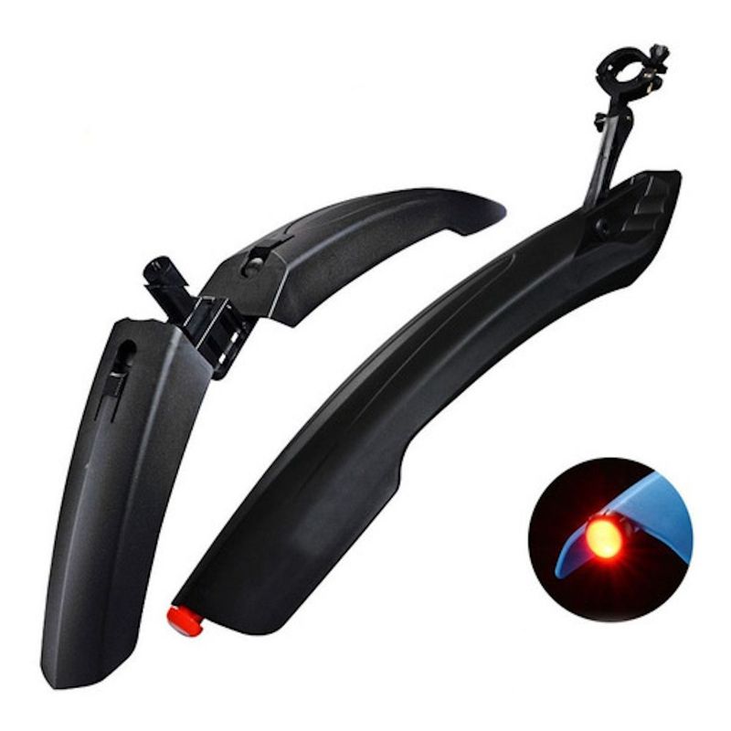 GENERICO - Guardabarros Bicicleta Mtb Delantero Y Trasero Con Luz 27 29