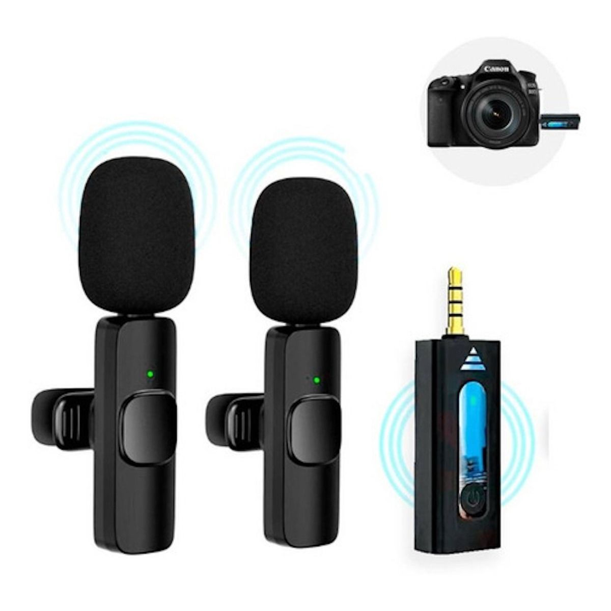 GENERICO - Microfonos Inalambrico Solapa 3.5 Camara Parlante Celular Pc