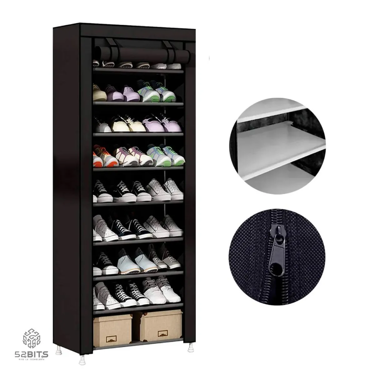 ONE PIXEL - Organizador De Zapatos 9 Niveles Con Forro