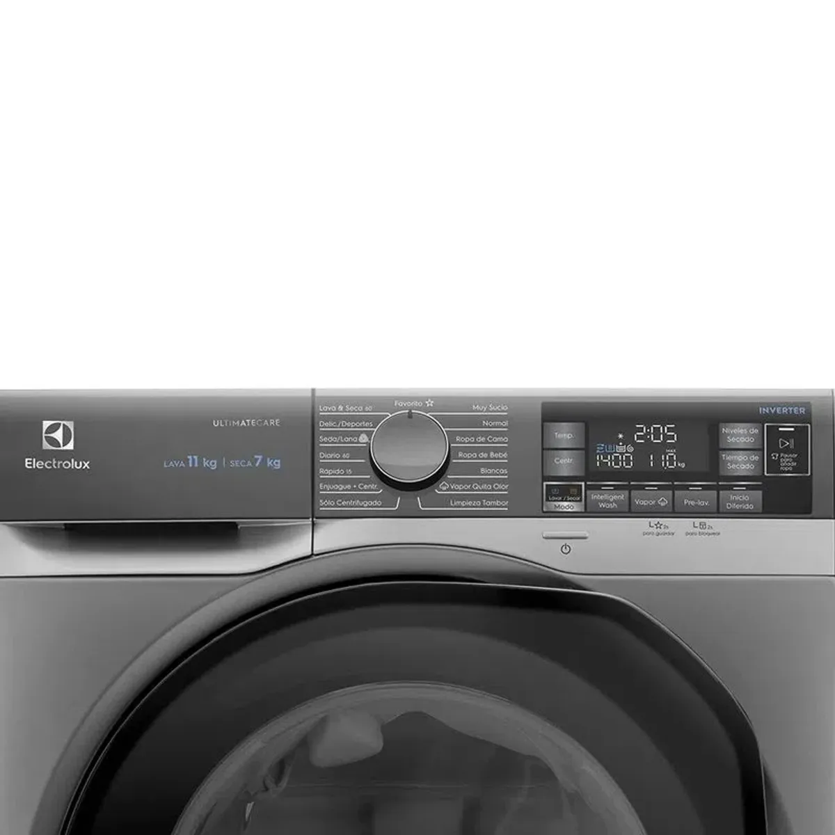 ELECTROLUX - Lavadora Secadora Electrolux Carga Frontal 11Kg Vapor y AutoSense Gris EWDX11L3EG