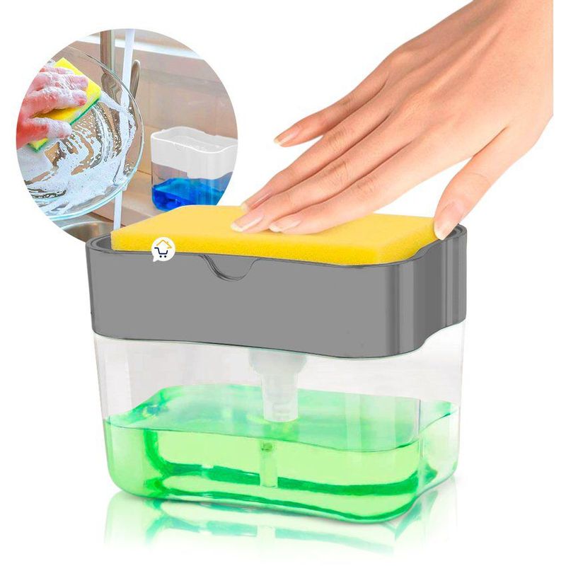 COMPRALOENCASA COM - Dispensador Jabón Lavaplatos Esponja Cocina DSCO02