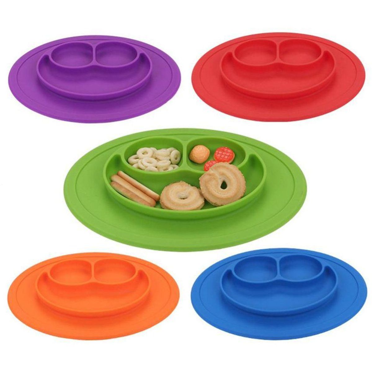 ENFANT'ASY - Plato succión de silicona para alimentación platos bebes