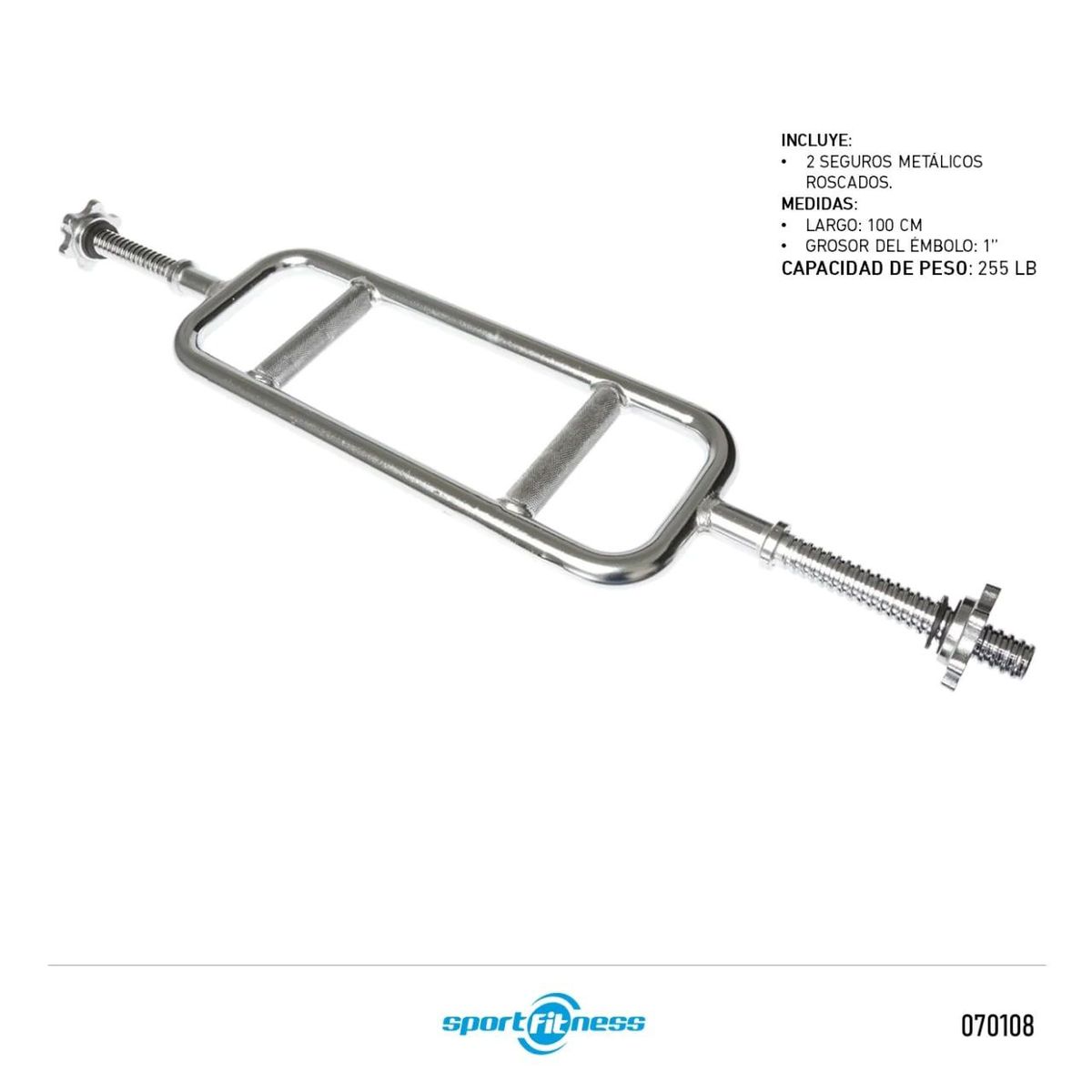 SPORT FITNESS - Barra Romana Para Pesas Tipo Ribwork Sport