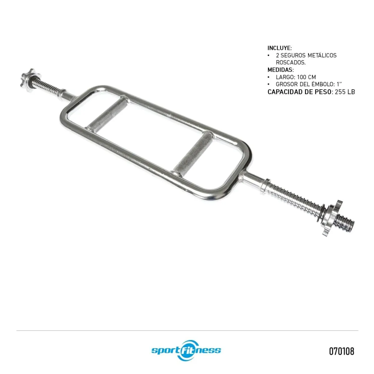 SPORT FITNESS - Barra Romana Para Pesas Tipo Ribwork Sport