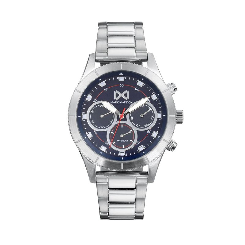 MARK MADDOX - Reloj Hombre Mark Maddox Plateado HM7132-36 + 2 COMPLEMENTOS