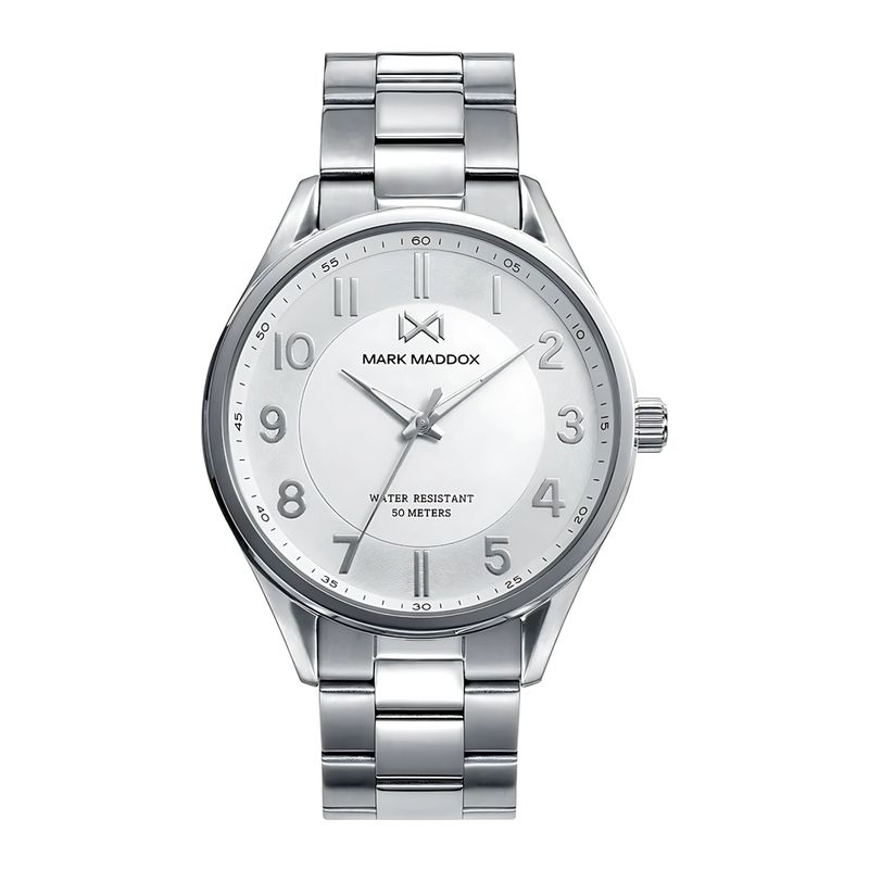 MARK MADDOX - Reloj Hombre Plateado MM + 5 Complementos Premium Incluidos