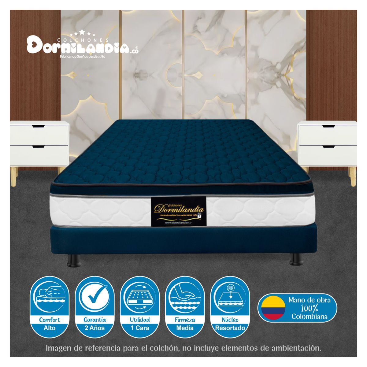 DORMILANDIA - COLCHON AZUL DUBLIN 200