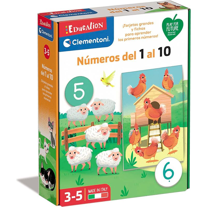 CLEMENTONI - Juego Didáctico Niños Aprendiendo Los Números Del 1 Al 10