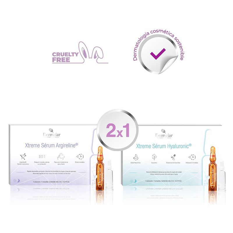 DERM CLAR - Kit monodosis antiarrugas inmediato Serum hyaluronic + Argireline Dermclar