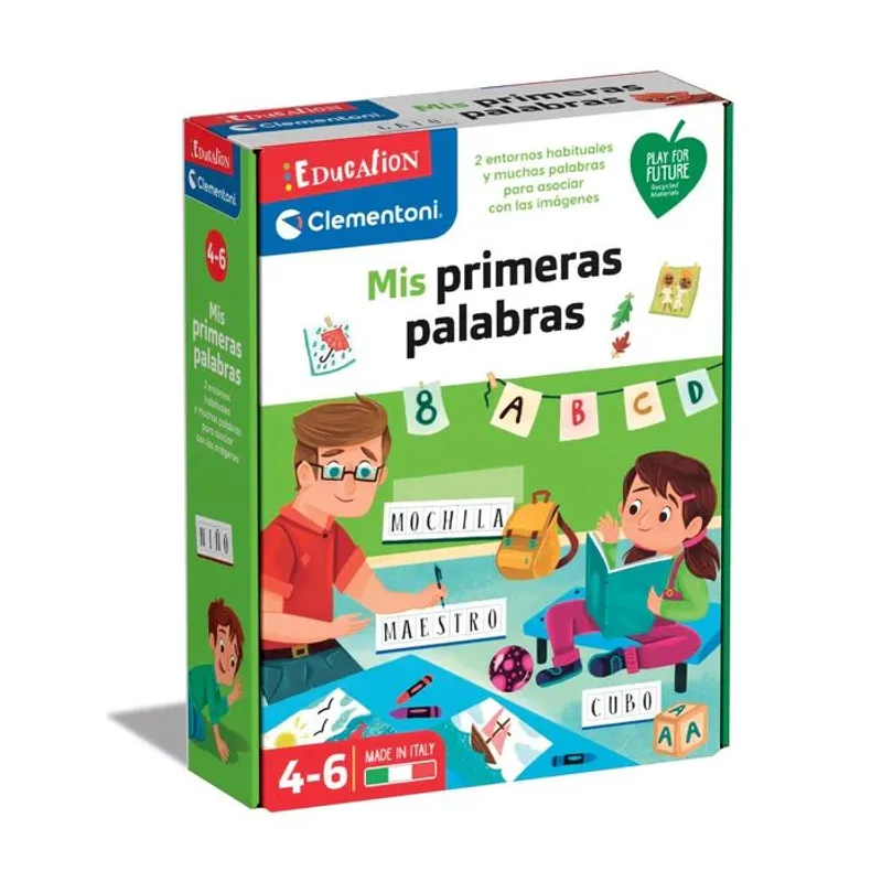 CLEMENTONI - Juego Didáctico Mis Primeras Palabras Vocabulario Montessori