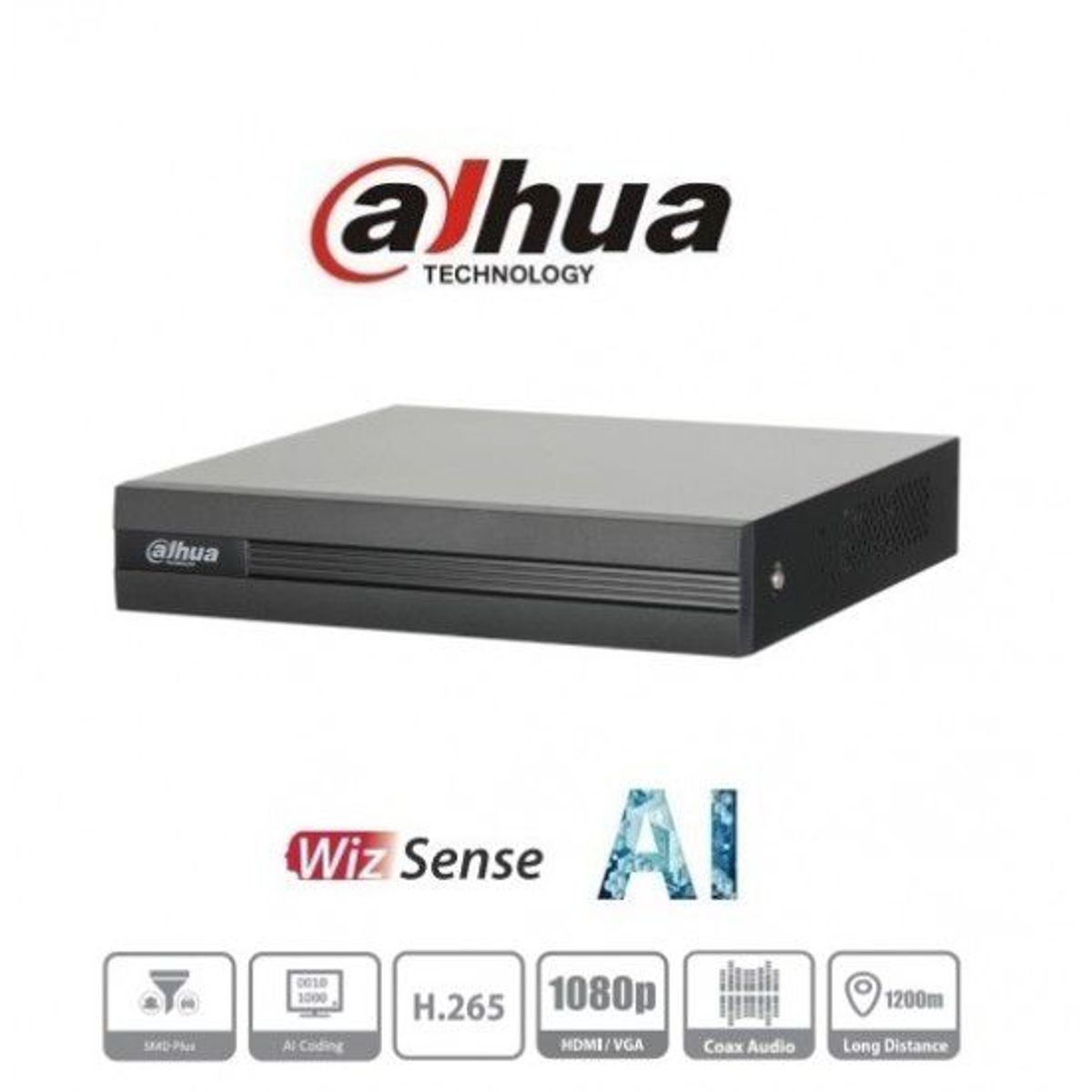 DAHUA - Dvr de 8 canales 1080p full hd pentahibrido dahua h.265 2mp