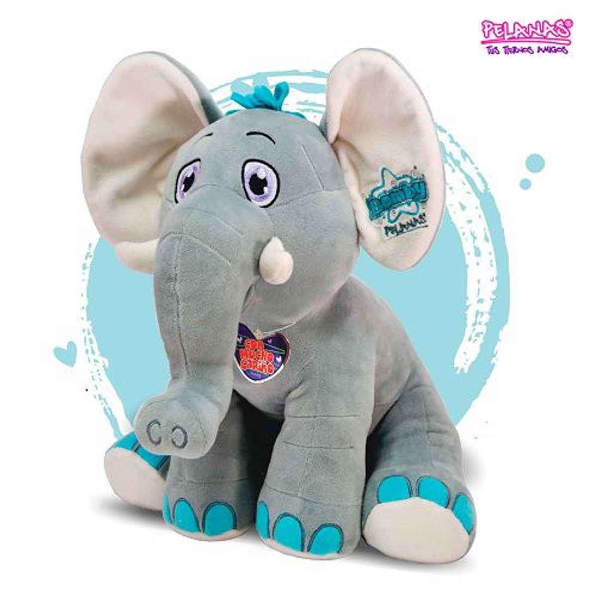 PELANAS - Peluche Elefante Bomby Gris Pelanas Orginal