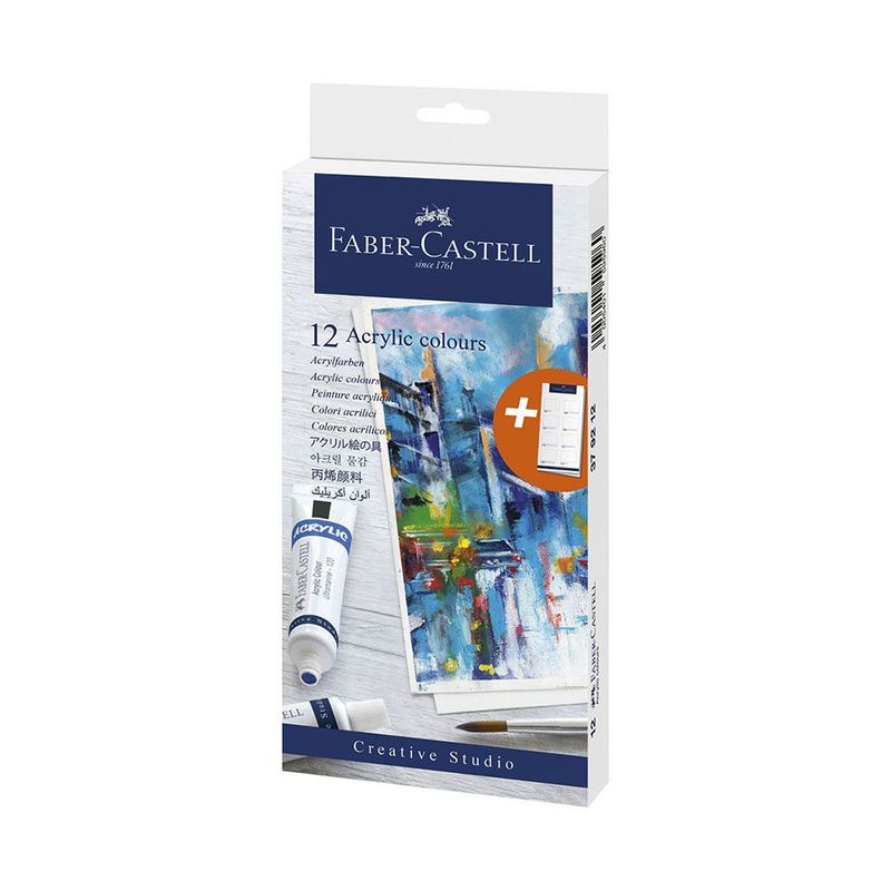 FABER-CASTELL - Acrílicos Faber-Castell Tubos X 12 Unidades