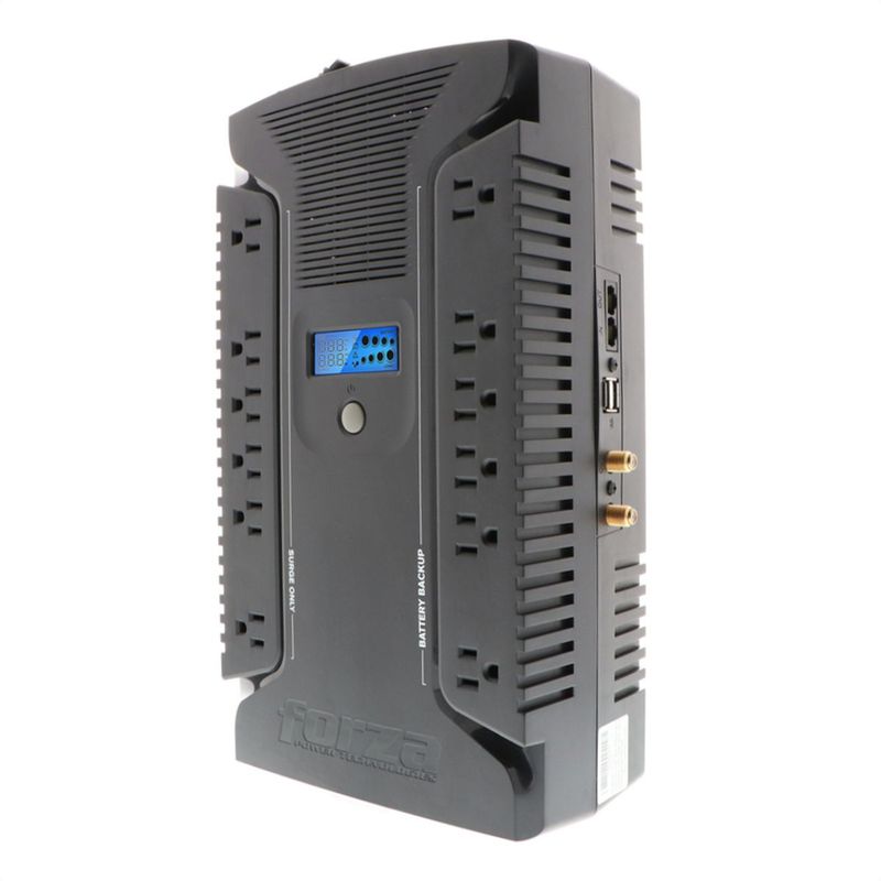 FORZA - UPS Interactiva Forza HT-1000LCD, 1000VA/600W, 12 Tomas, ±32min