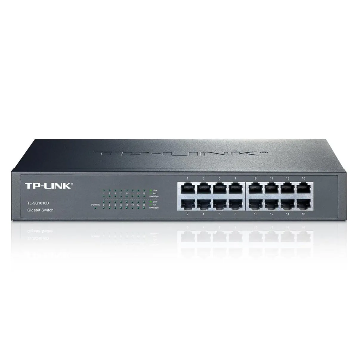 TP LINK - Switch de Escritorio/Rack 16 Puertos Gigabit, TP-Link TL-SG1016D