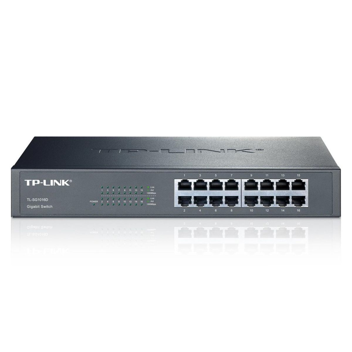 TP LINK - Switch de Escritorio/Rack 16 Puertos Gigabit, TP-Link TL-SG1016D