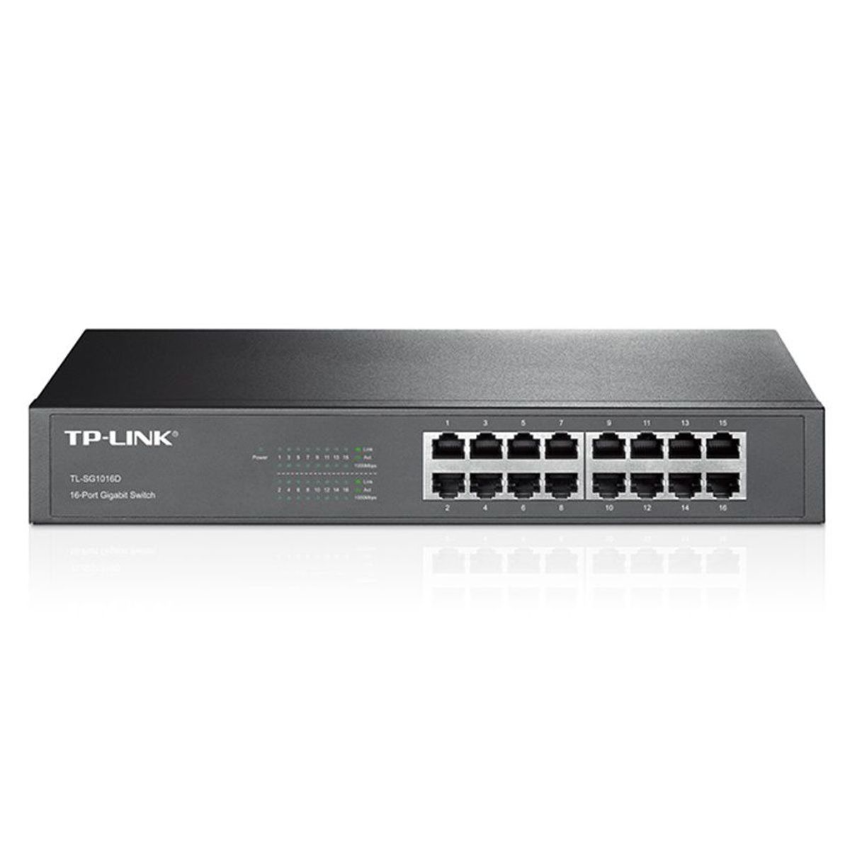 TP LINK - Switch de Escritorio/Rack 16 Puertos Gigabit, TP-Link TL-SG1016D