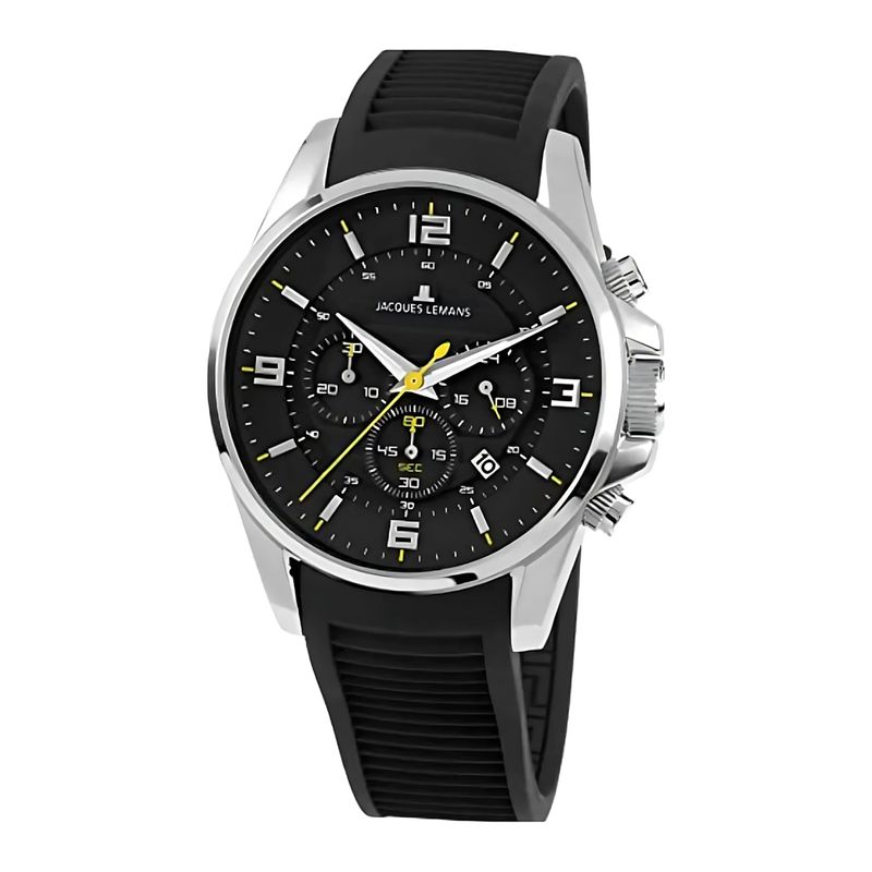 JACQUES LEMANS - Reloj hombre negro JL con 5 Complementos Premium