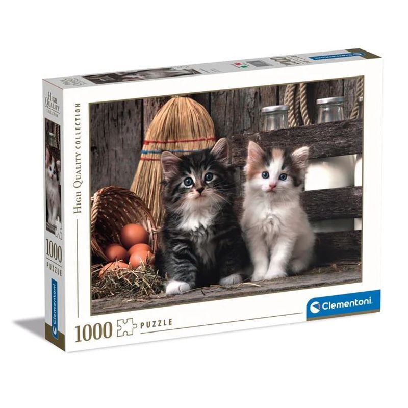 CLEMENTONI - Rompecabezas 1000 Piezas Adulto Gatos Mascota Clementoni
