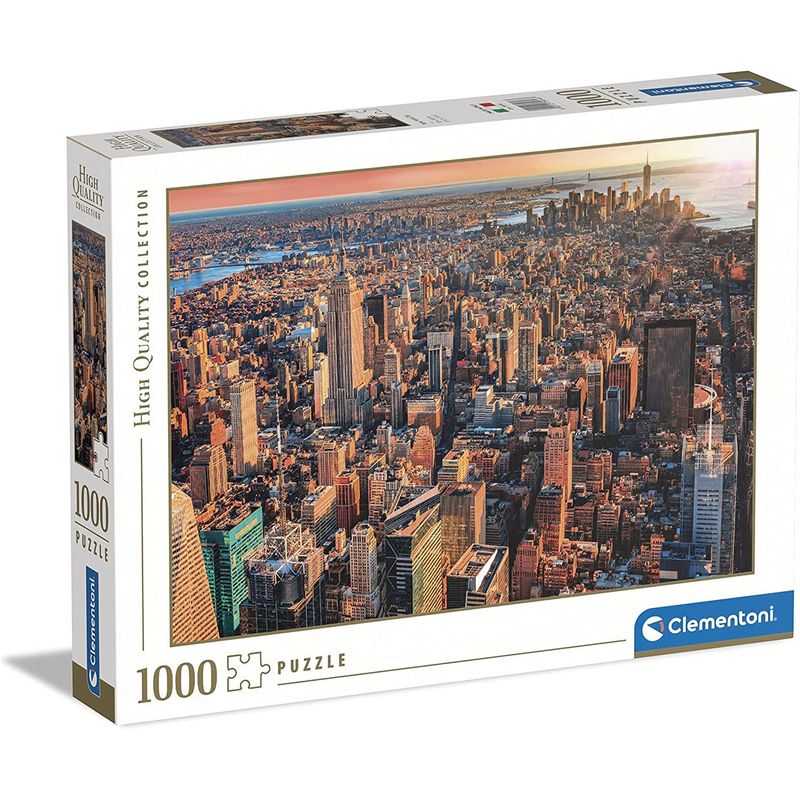 CLEMENTONI - Rompecabezas 1000 Piezas Adulto New York Atardecer Clementon