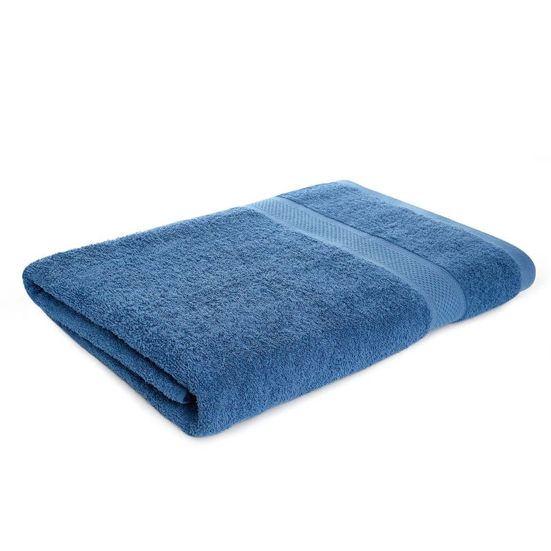 ENERGY PLUS - Toallas de baño de cuerpo hoteleras extragrande 100 algodón Azul