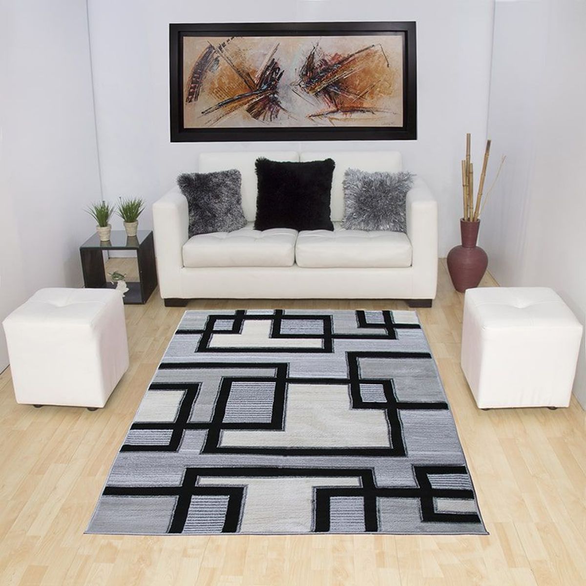 MITAPETE COM - Alfombra Tapete  Turquia Gris  120 X 170cms