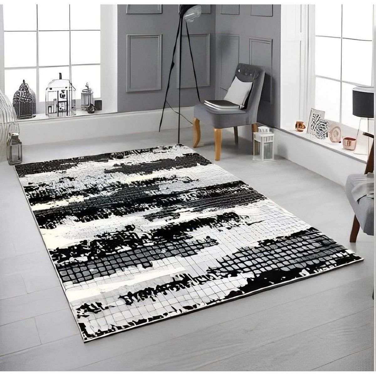 MITAPETE COM - Alfombra Tapete  Turquia Gris  120 X 170cms