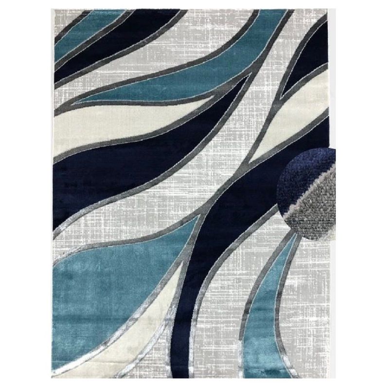 MITAPETE COM - Alfombra Tapete Pie de Cama Turquia Azul 60 X 110cms