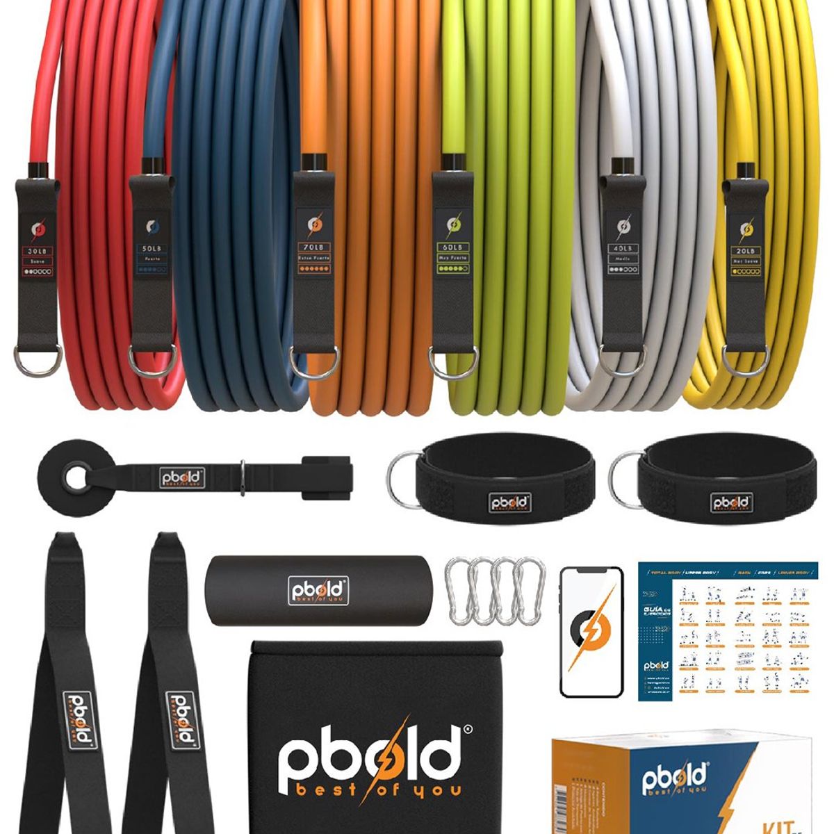PBOLD - Bandas Tubulares Premium Pbold X6 Resistencias Ejercicio