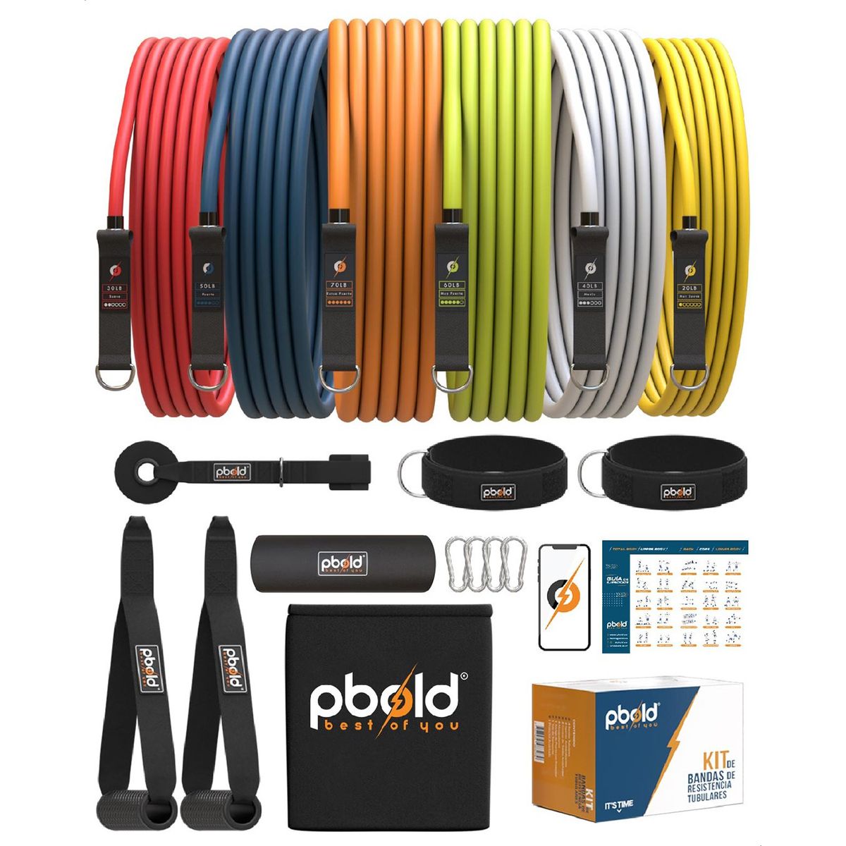 PBOLD - Bandas Tubulares Premium Pbold X6 Resistencias Ejercicio