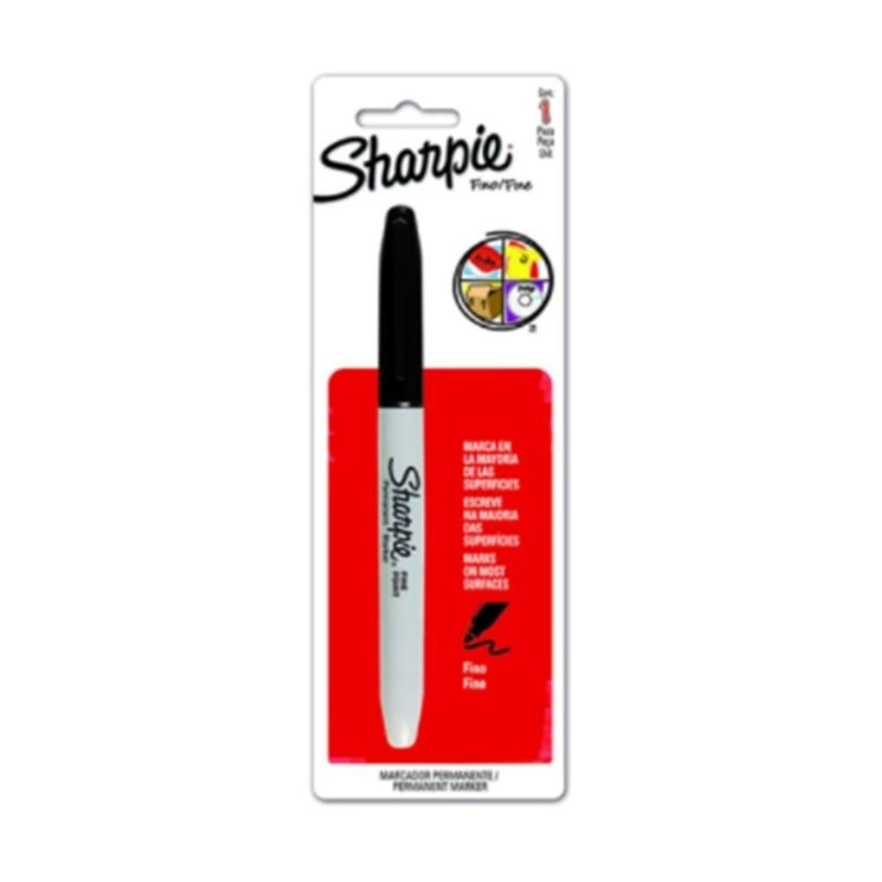 SHARPIE - Marcador Permanente Punta Fina Negro
