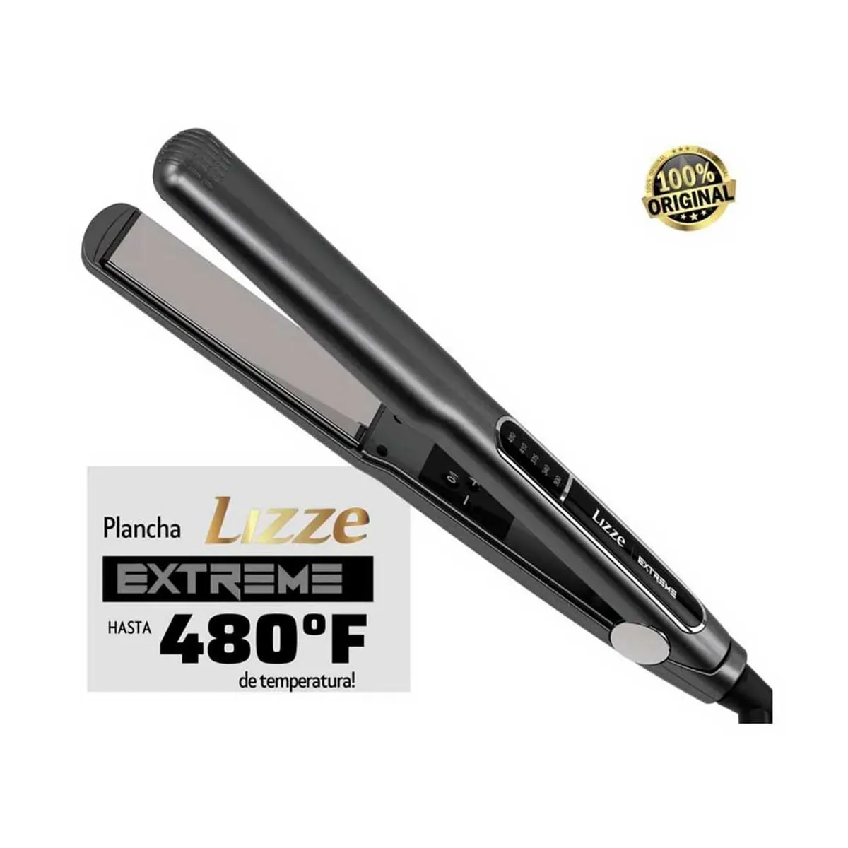 LIZZE - Plancha profesional lizze extreme 480°f nano titanio