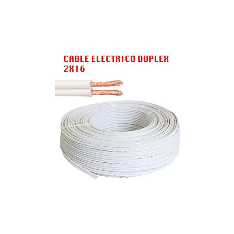 ZER - Cable duplex 2 x 16 blanco 100 metros