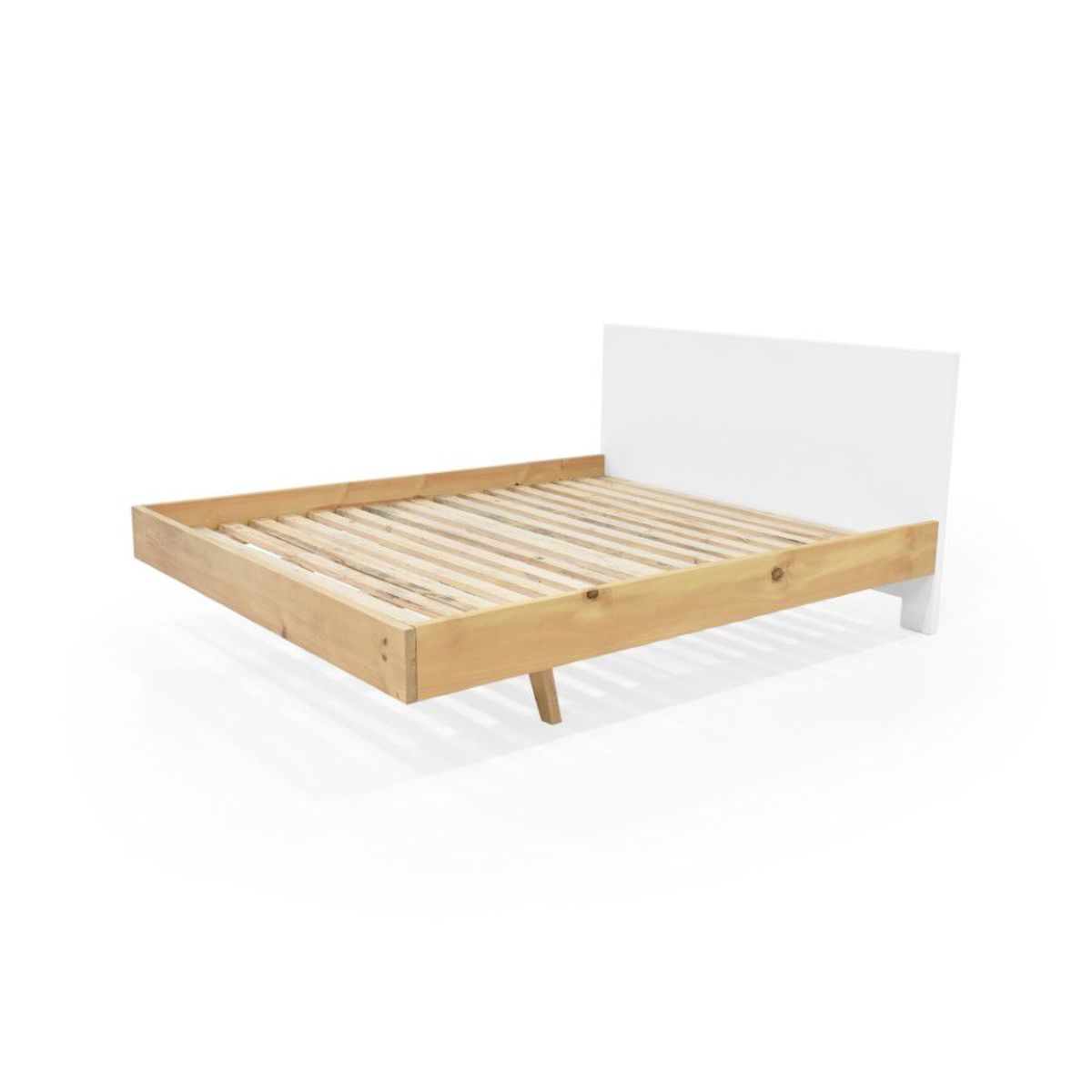 VENECIA - Cama Lanus Queen Blanco - Natural