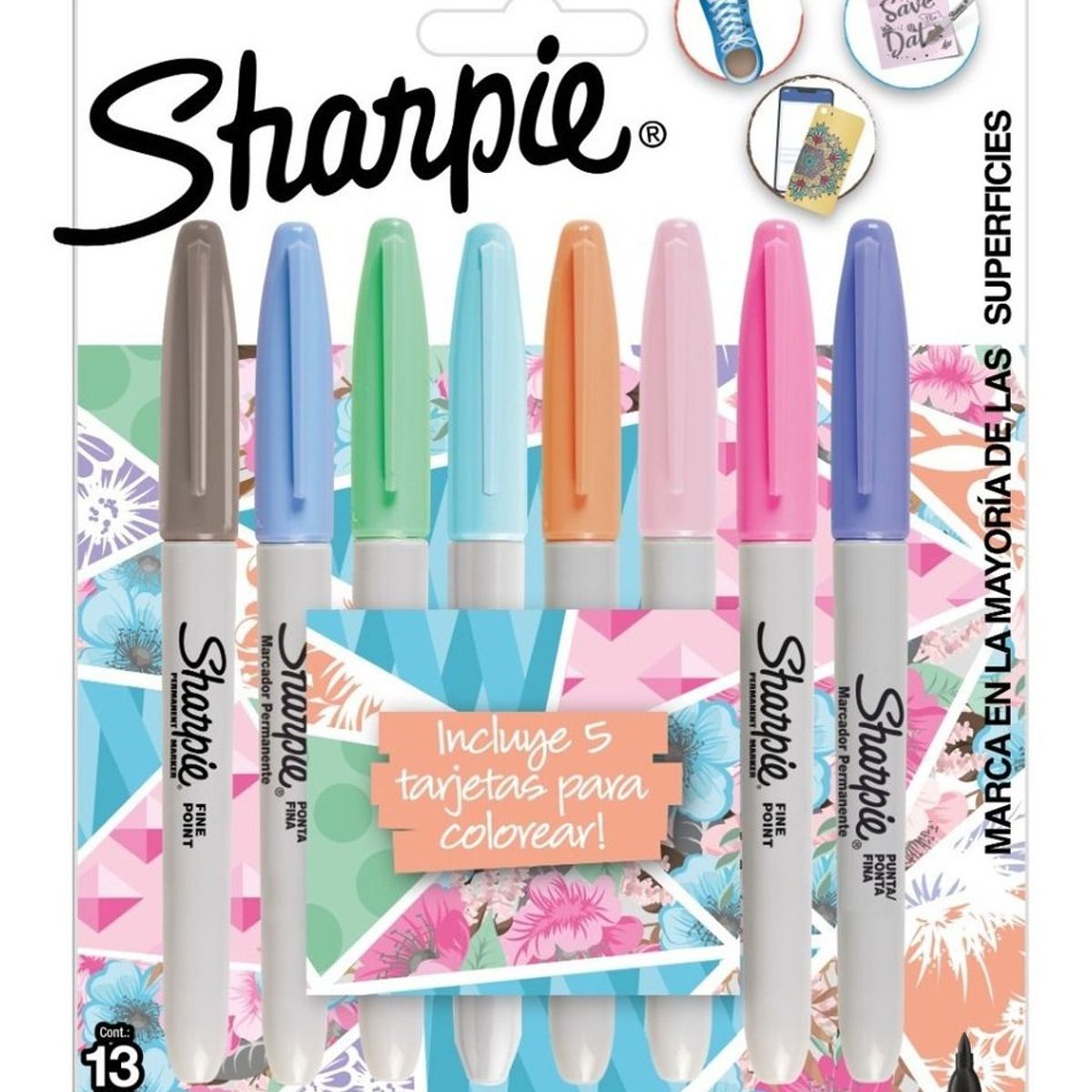 SHARPIE - Set De Marcadores Colores Pastel X8 Unidades