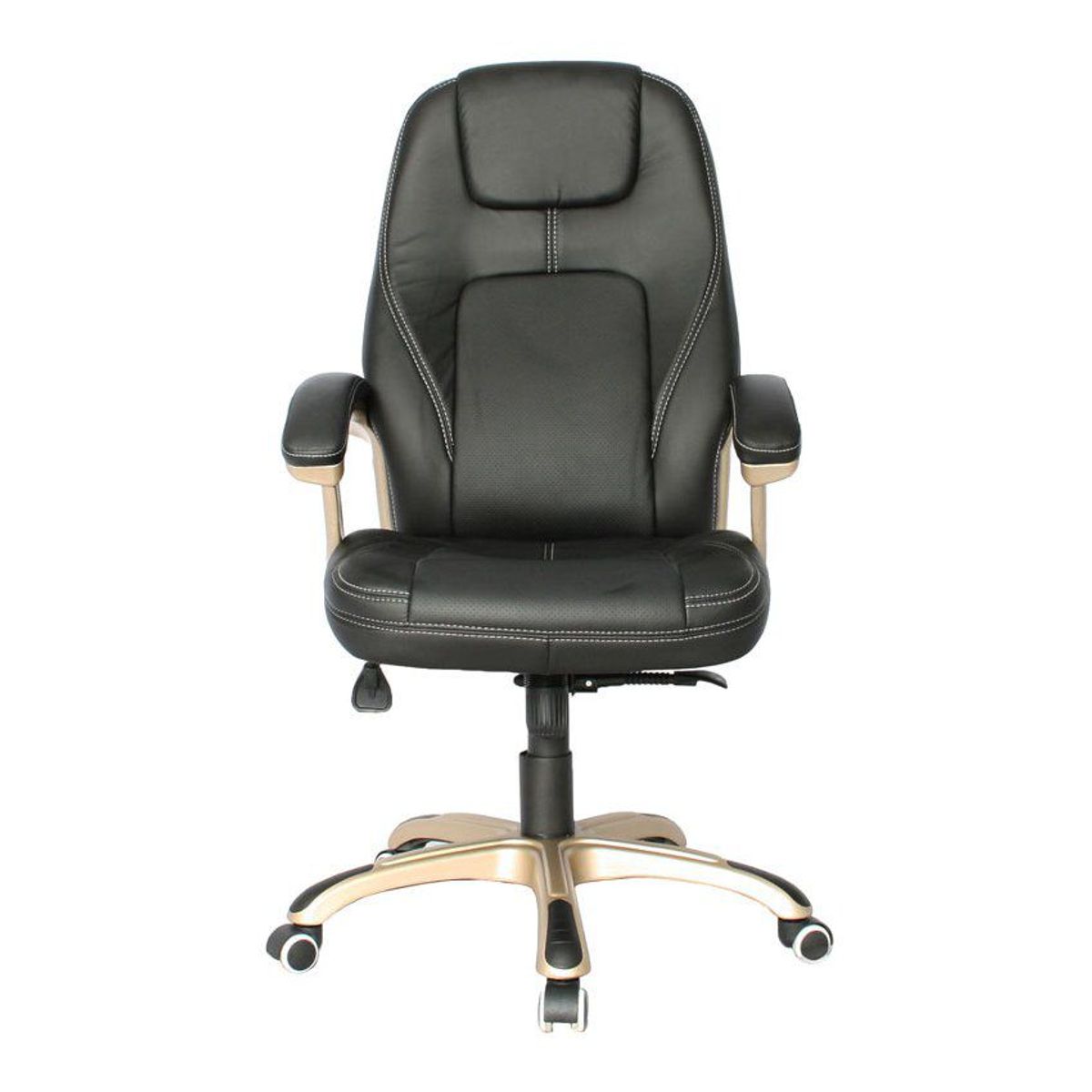 ZER - Silla belgica alta  base nylon  espalda y asiento en cuero sintetico