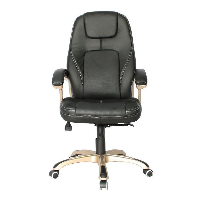 ZER - Silla belgica alta  base nylon  espalda y asiento en cuero sintetico