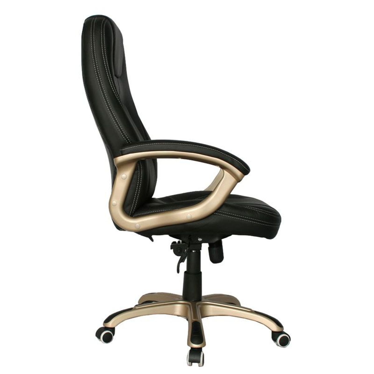 ZER - Silla belgica alta  base nylon  espalda y asiento en cuero sintetico