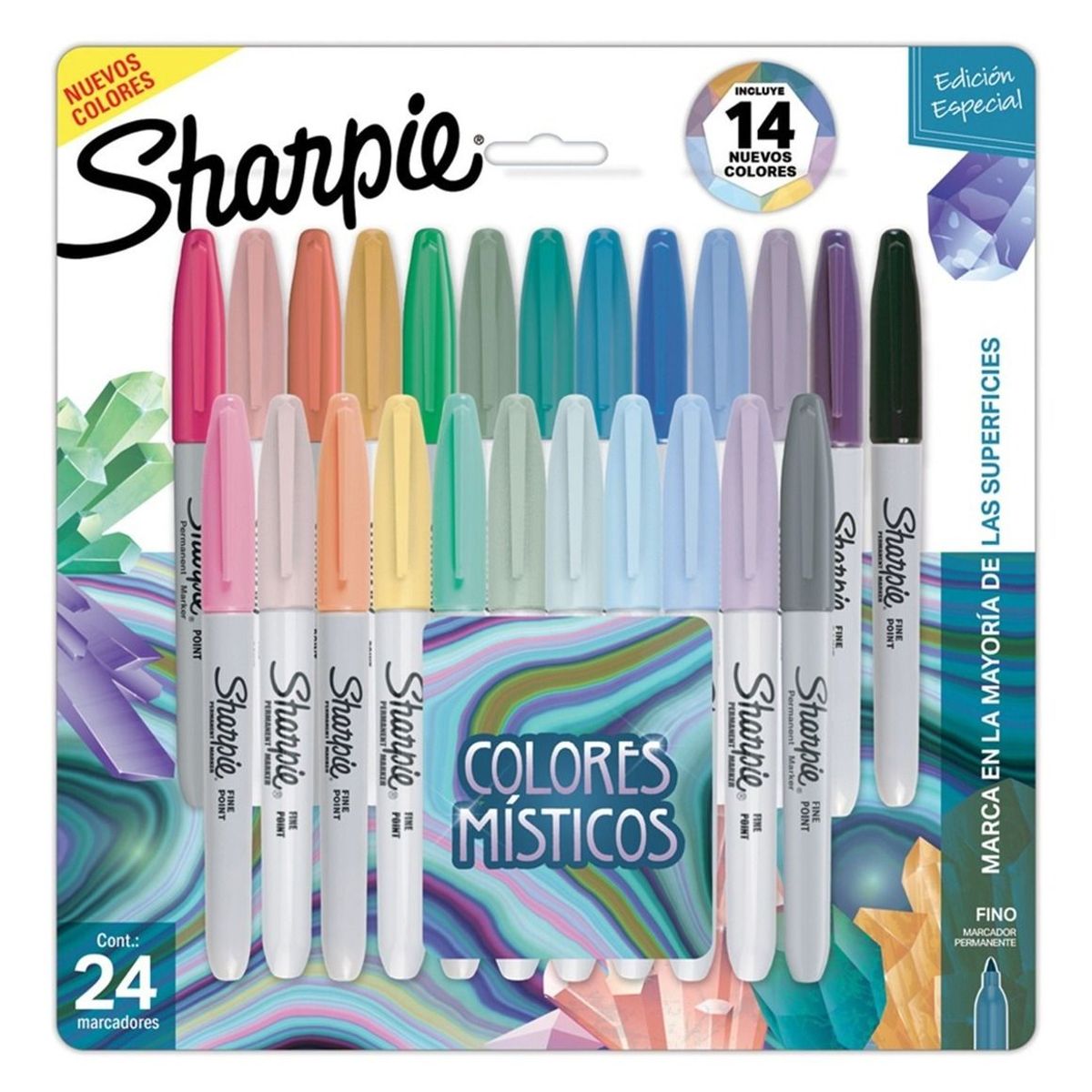 SHARPIE - Marcadores Permanente Rotuladores Punta Fina Sharpie X24