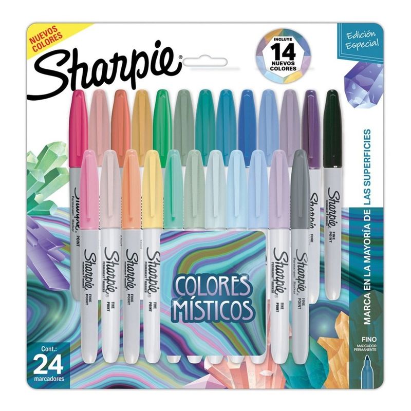SHARPIE - Marcadores Permanente Rotuladores Punta Fina Sharpie X24