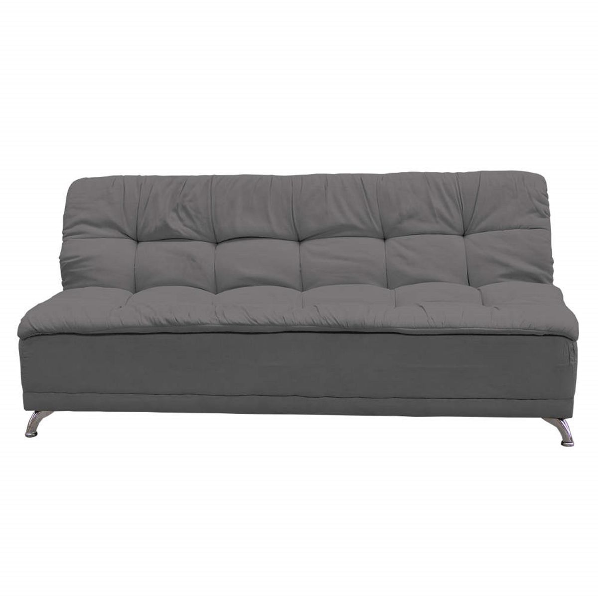SOFA MARKET - Sofa Cama Blis 3 Puestos Tela Gris