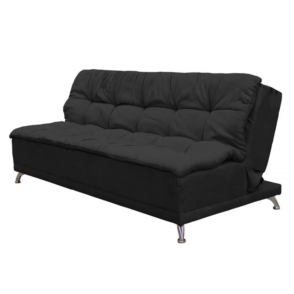 SOFA MARKET - Sofa Cama Blis 3 Puestos Tela Negro