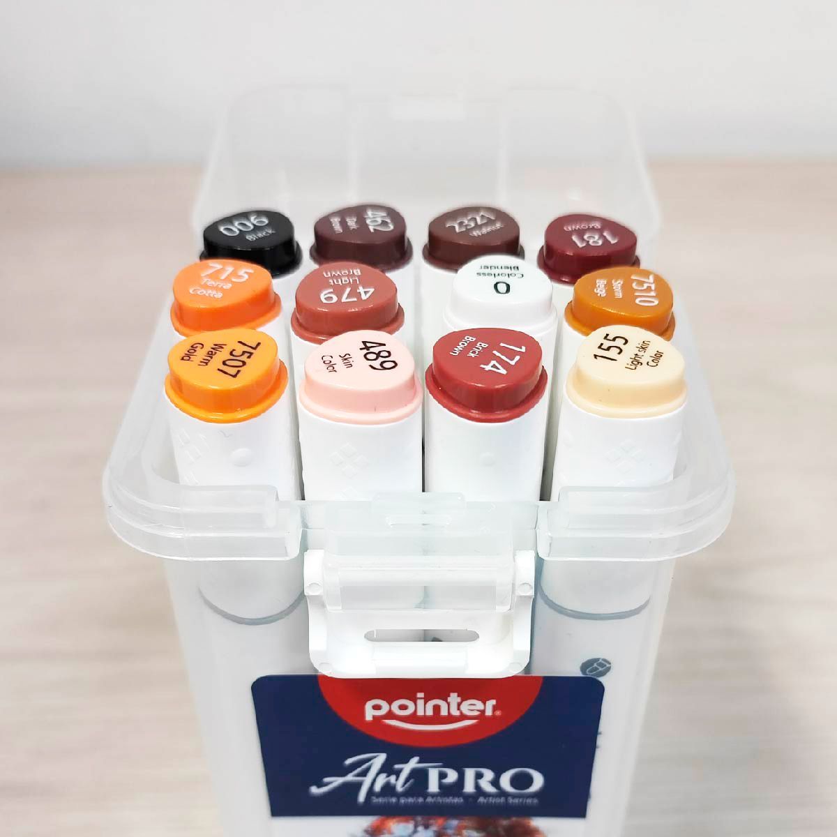 POINTER - Marcador Permanente Pointer Doble Punta Tonos Piel X 12