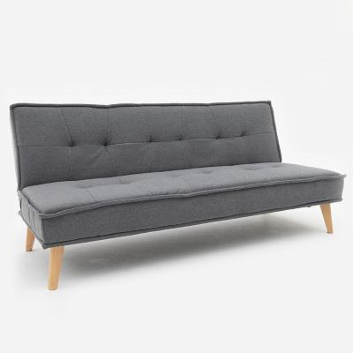 SOFA MARKET - Sofa Cama Chic 3 Puestos Tela Gris