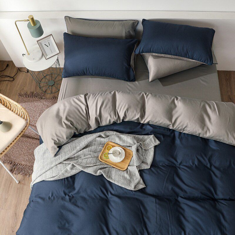 PLUMA HOME - Funda / Duvet  OXX  doble faz Gris-azul   - doble.