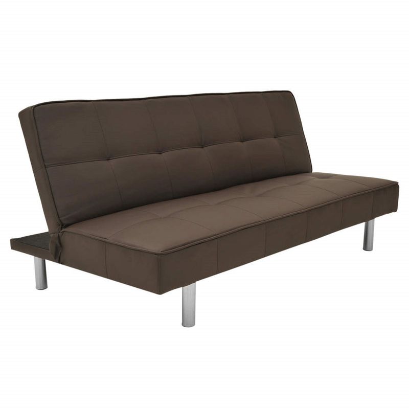 SOFA MARKET - Sofa Cama Ava 3 Puestos Ecocuero Cafe